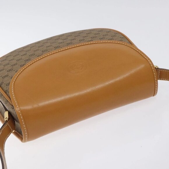 GUCCI Micro GG Supreme Shoulder Bag PVC Beige Gold 007 58 0074 Auth SW968 - Picture 7 of 16